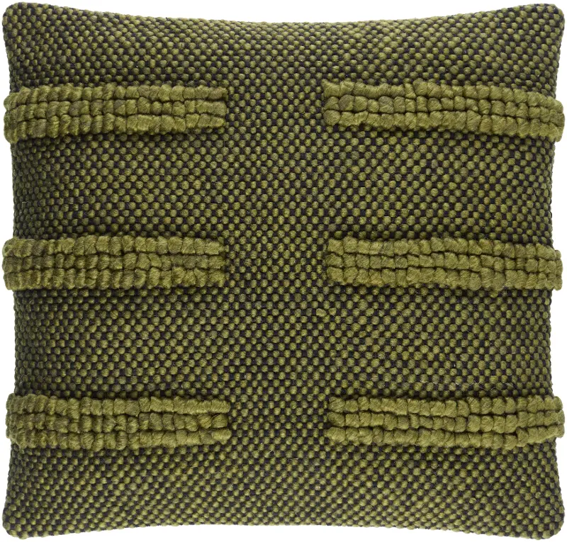 Harlow Green Woven Pillow