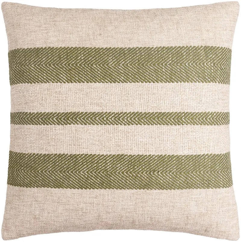 Mobley Woven Green and Beige Pillow