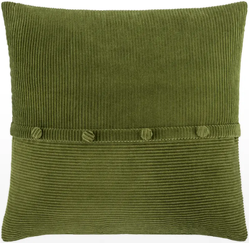 Corduroy Green Accent Pillow