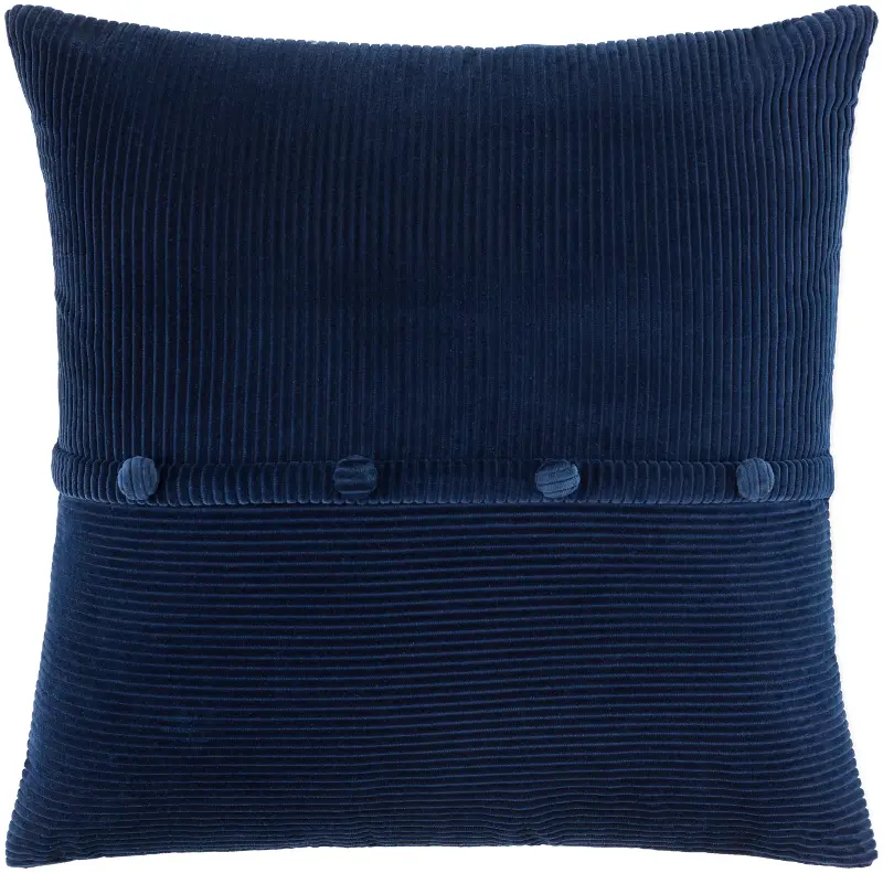Corduroy Blue Accent Pillow