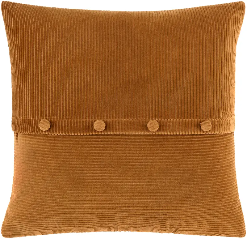 Corduroy Orange Accent Pillow