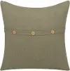 Green Beaded Throw Pillow