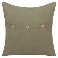 Green Beaded Throw Pillow
