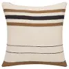 Cream Striped Throw Pillow