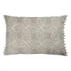 Natural Floral Lumbar Throw Pillow