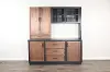 Uptown Cinder Brown and Black Dining Buffet Cabinet