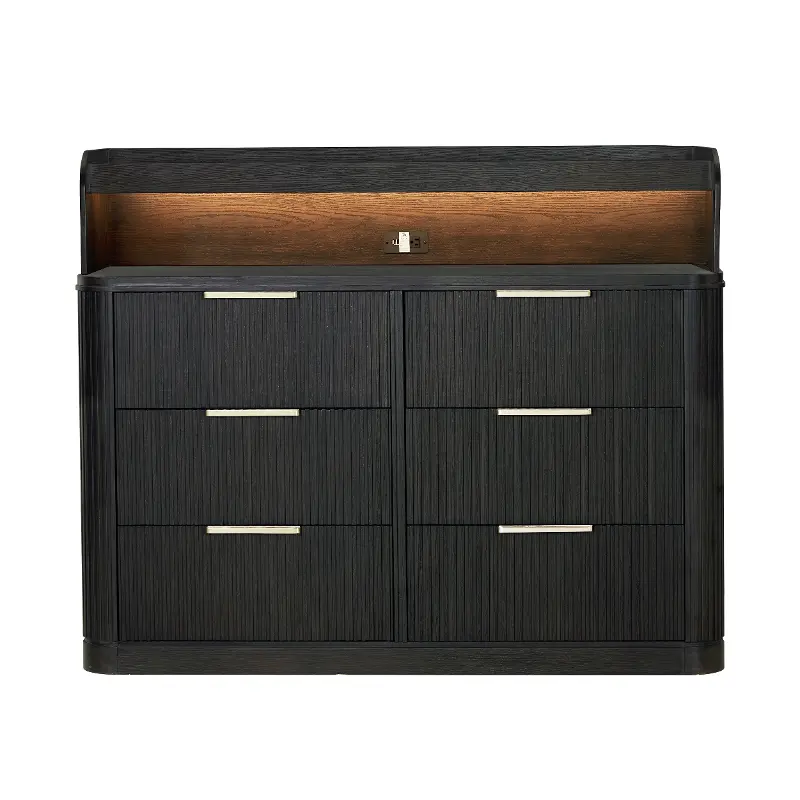 Genevieve Chocolate Brown Dresser Hutch