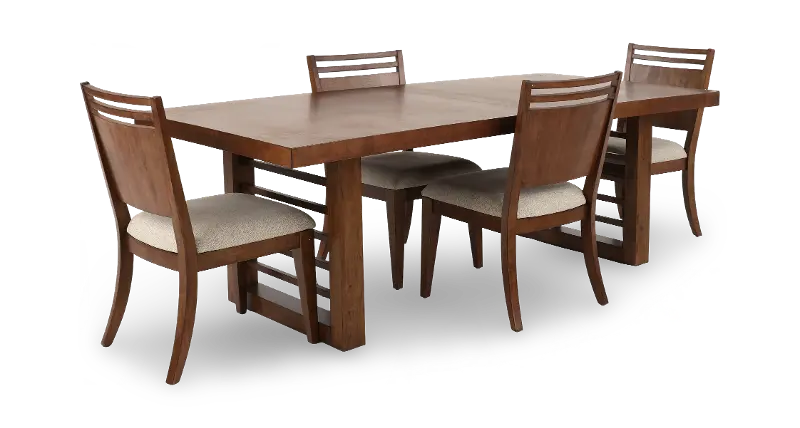 Shaker Lakes Dark Brown 5 Piece Dining Set