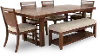 6PC:936 Shaker Lakes Dark Brown 6-Piece Dining Set