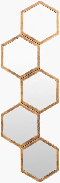 HNY001-1135 Honeycomb Bronze Accent Mirror