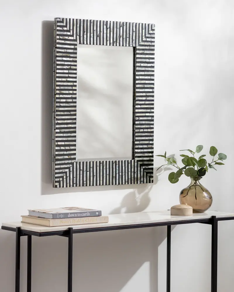 Lharysa Striped Accent Mirror