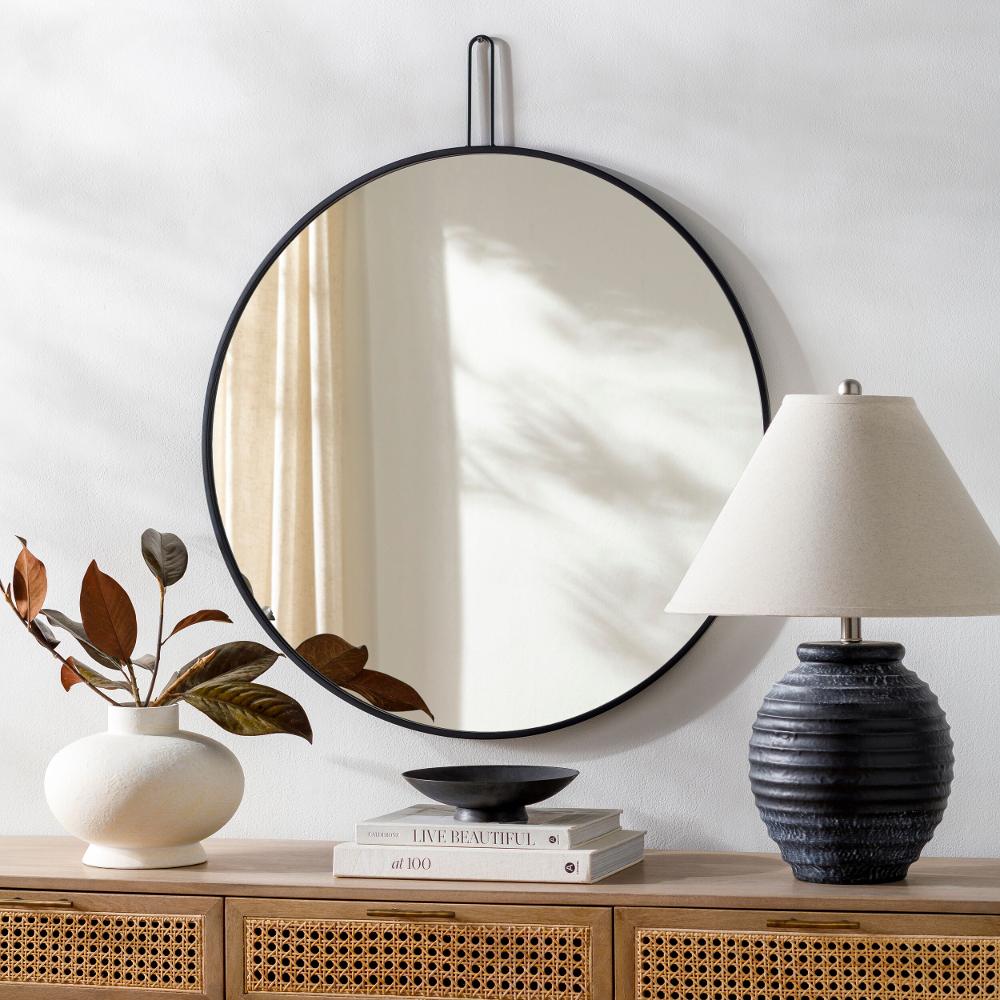 Athanasia Black Accent Mirror