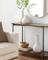 CCH002-SET Acanceh White Ceramic Vase Set of 3