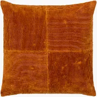 CDQ006-2222P Corduroy Quarters Rust Accent Pillow