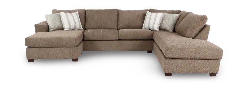 Paxton Light Brown 2-Piece Sectional