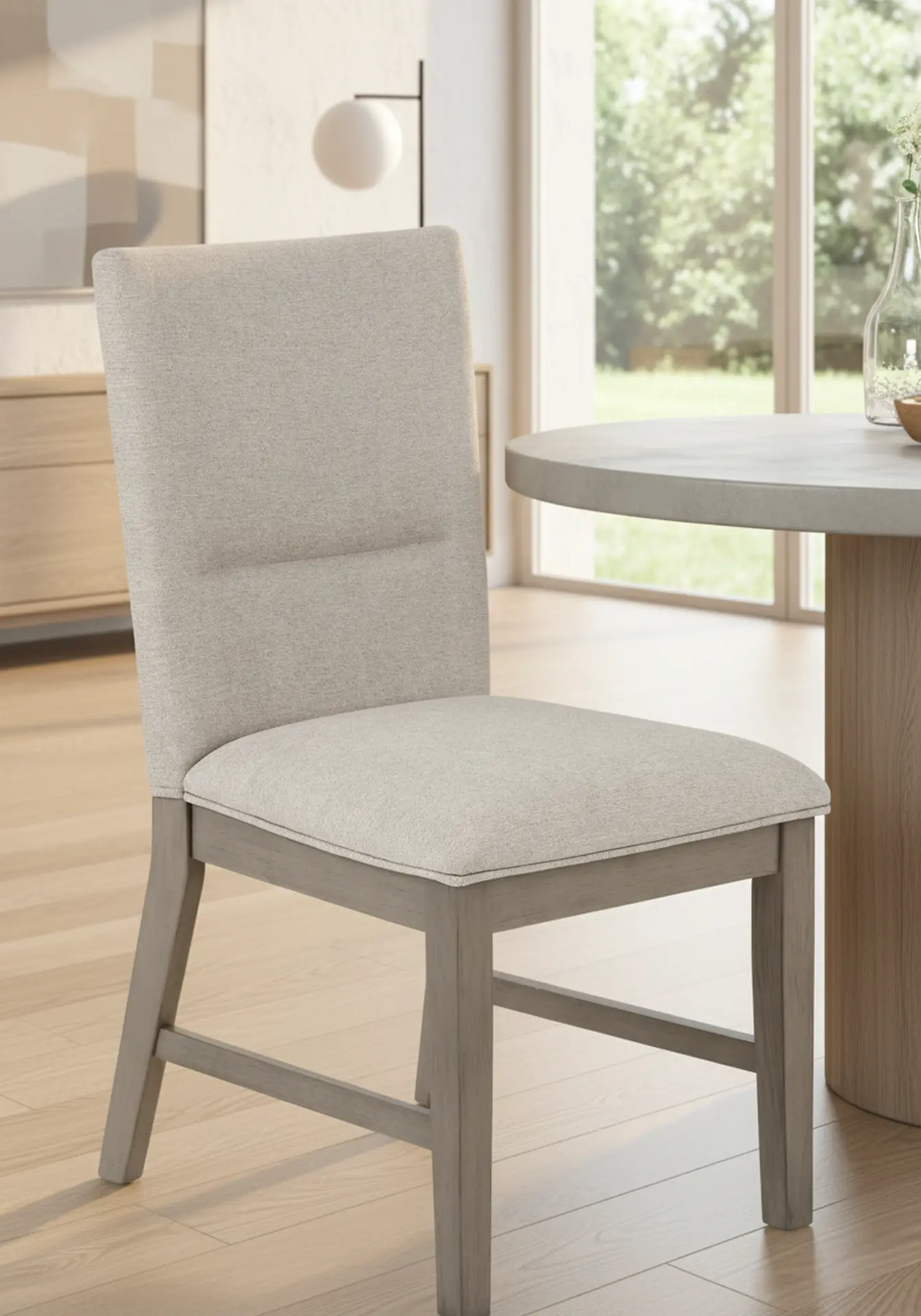 Kendra Taupe Upholstered Dining Chair-2