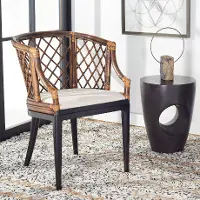 SEA4013C Carlotta Dark Rattan Armchair