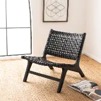 ACH1002D Luna Black Woven Accent Chair