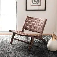 ACH1002B Luna Cognac Woven Accent Chair