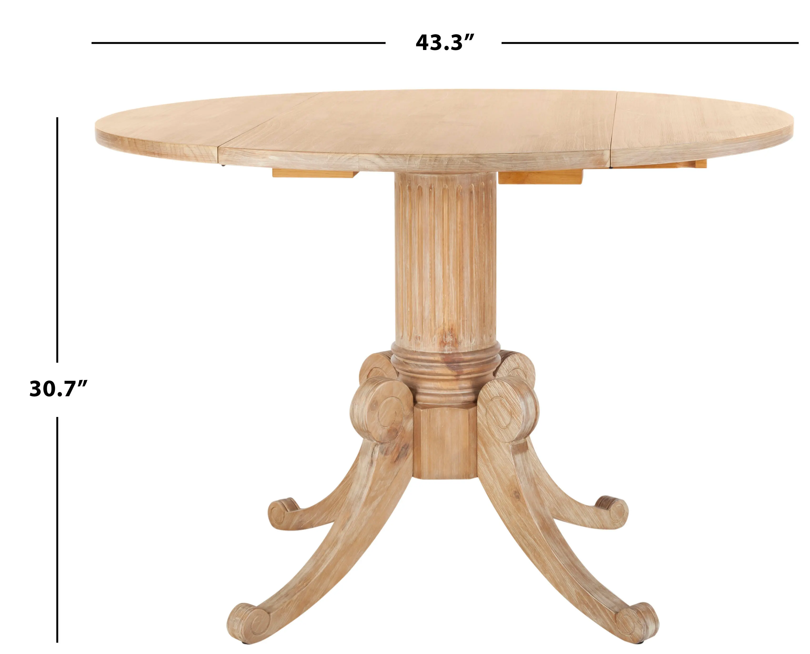 DTB1000B Forest Natural Drop Leaf Dining Table-7