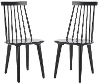 AMH8511A-SET2 Burris Black Side Chairs - Set of 2