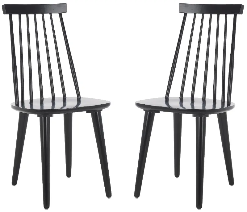Burris Black Side Chairs - Set of 2