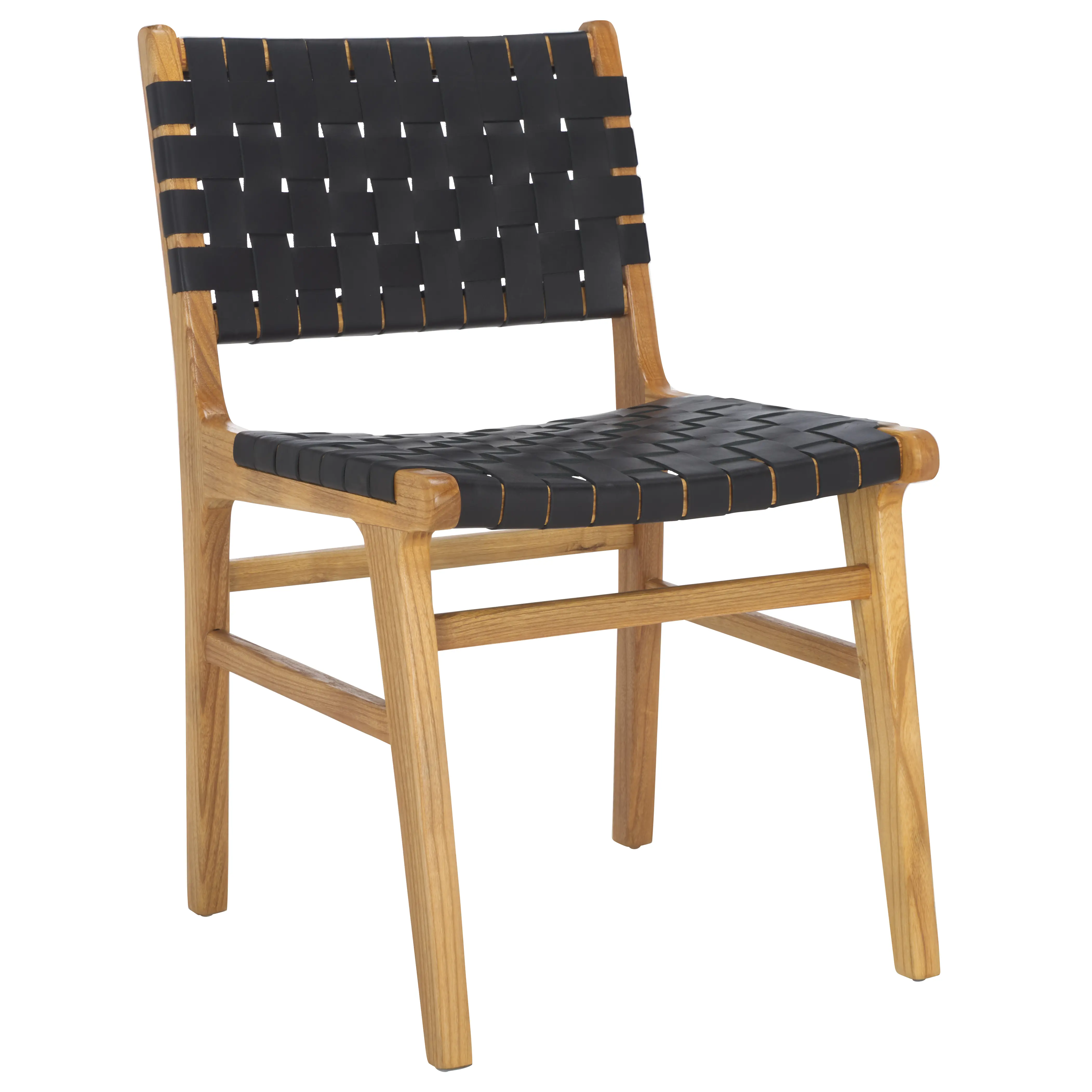 DCH4000C-SET2 Taika Black Leather Dining Chairs - Set of 2-3