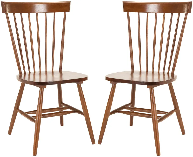 Parker Oak Spindle Side Chairs - Set of 2