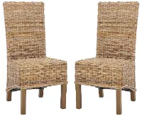 FOX6520B-SET2 Pembrooke Rattan Side Chairs - Set of 2