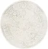 ADR109V-5R Adirondack Power Loomed Ivory and Sage Round Rug