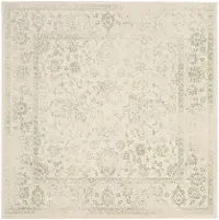 ADR109V-6SQ Adirondack Power Loomed Ivory and Sage Square Rug