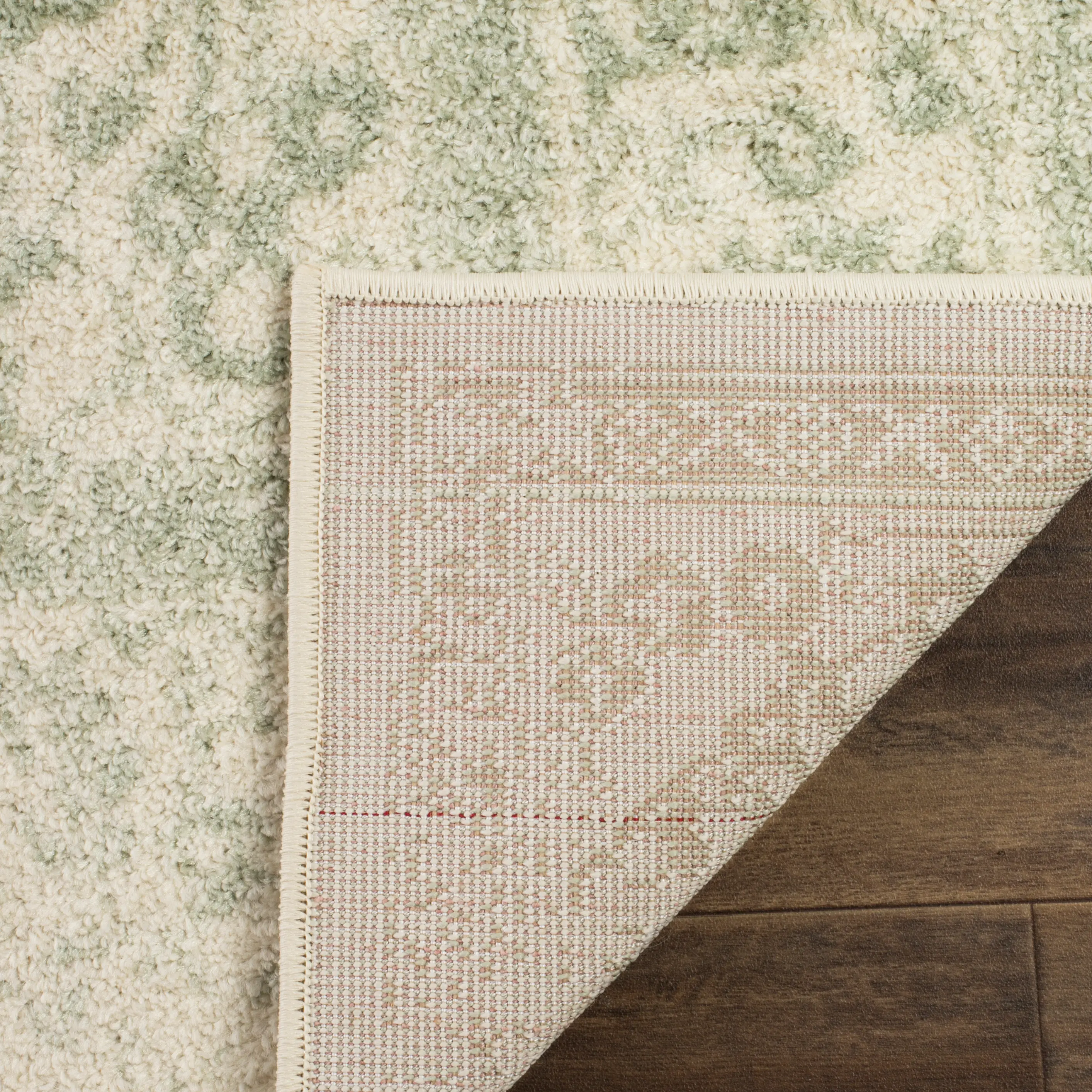 ADR109V-8 Adirondack Power Loomed Ivory and Sage Rug-4