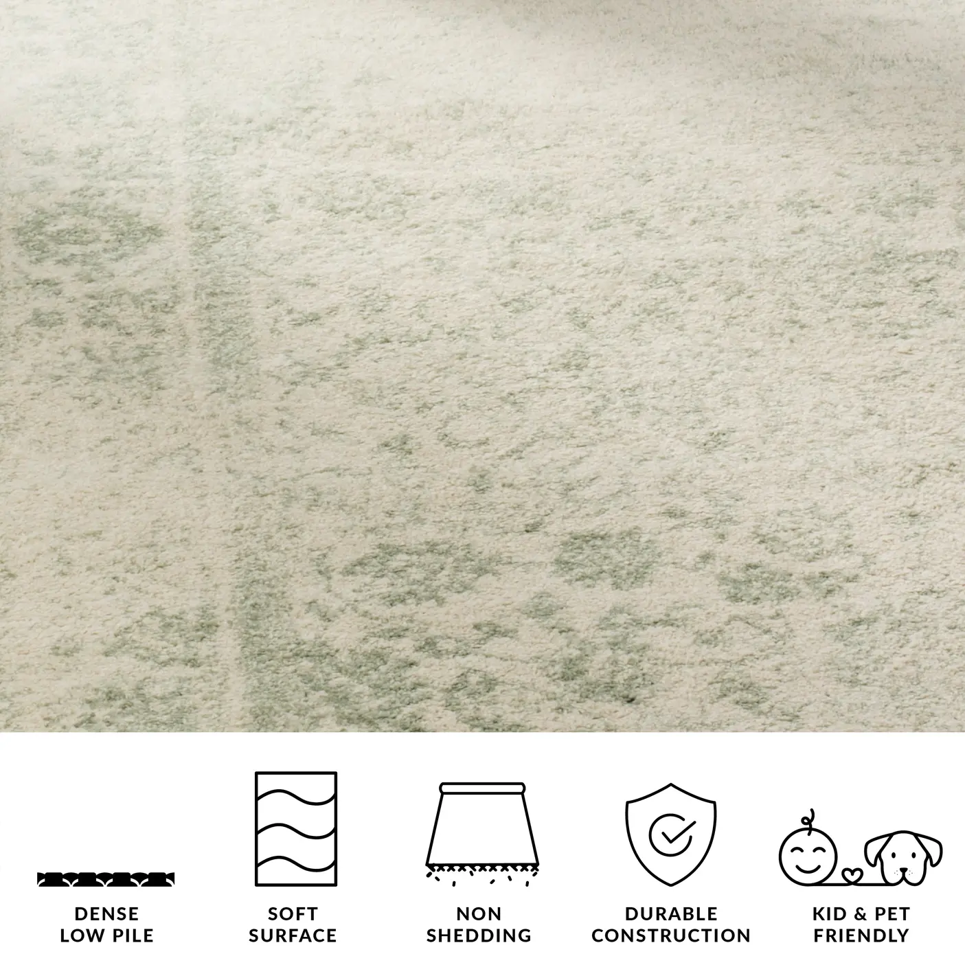 ADR109V-8 Adirondack Power Loomed Ivory and Sage Rug-5