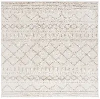 ASG741A-8SQ Arizona Shag Ivory and Beige Square Area Rug