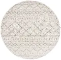ASG741A-9R Arizona Shag Ivory and Beige Round Area Rug