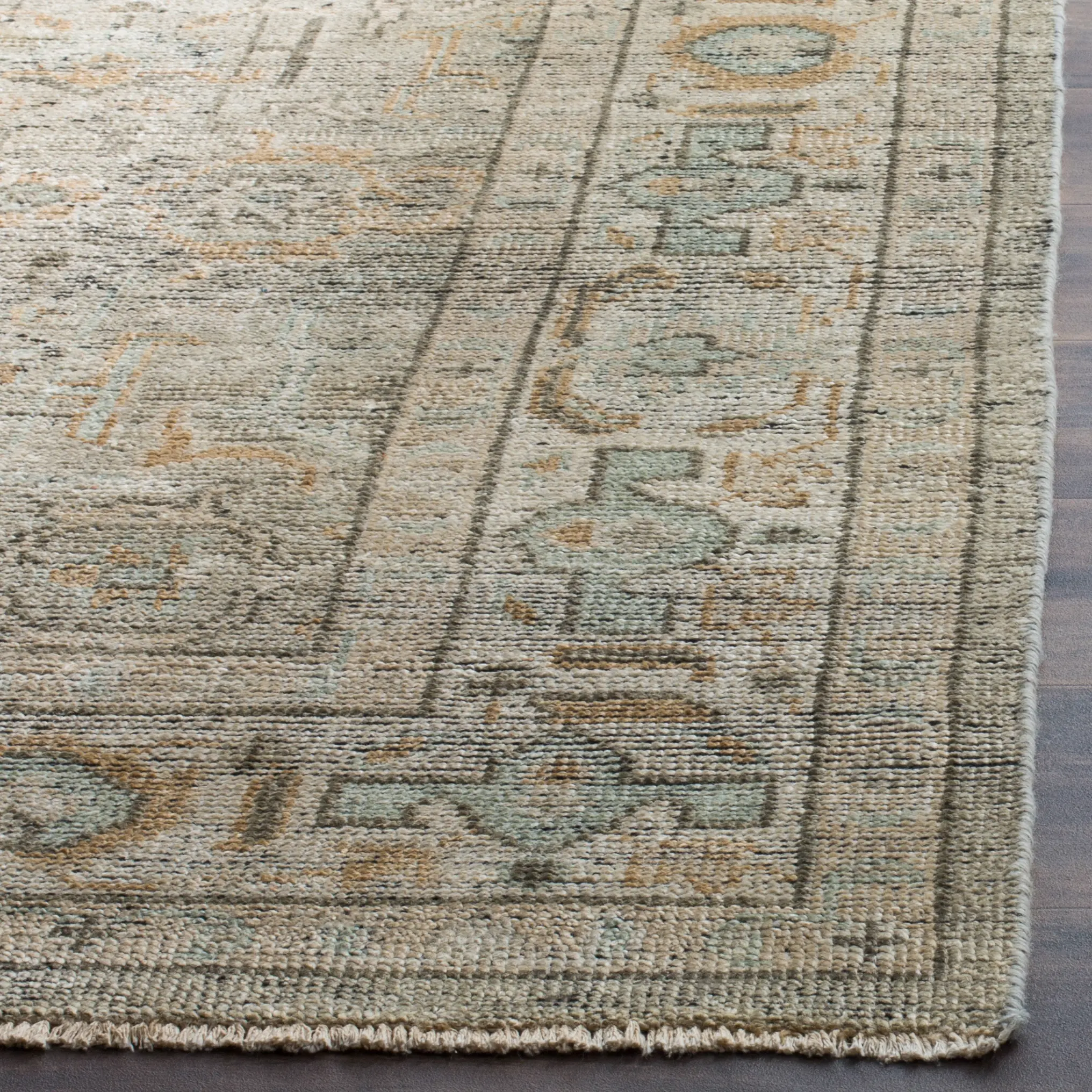 IZM188A-312 Safavieh Izmir Collection Linen and Dusty Teal Rug-3