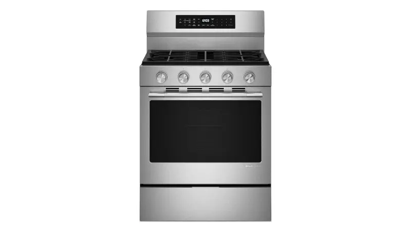 KitchenAid 5.0 Cu Ft Single Oven Gas Range - Stainless Steel