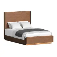 Brisbane Walnut Brown Queen Upholstered Bed