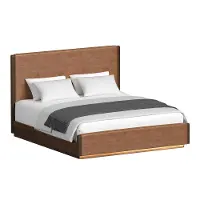 Brisbane Walnut Brown King Upholstered Bed