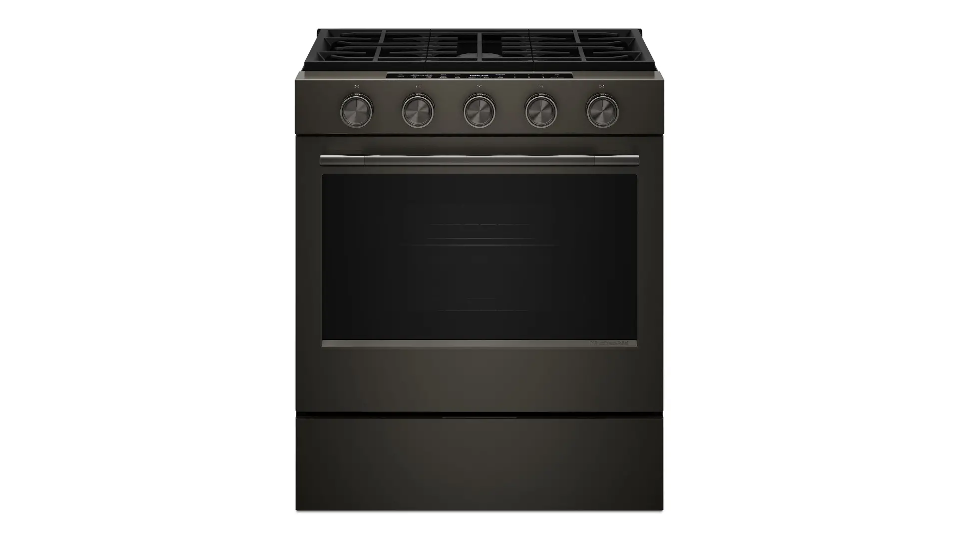 KSGS530SBE KitchenAid 5.0 Cu Ft Smart Single Oven Gas Range - Black Ore-1