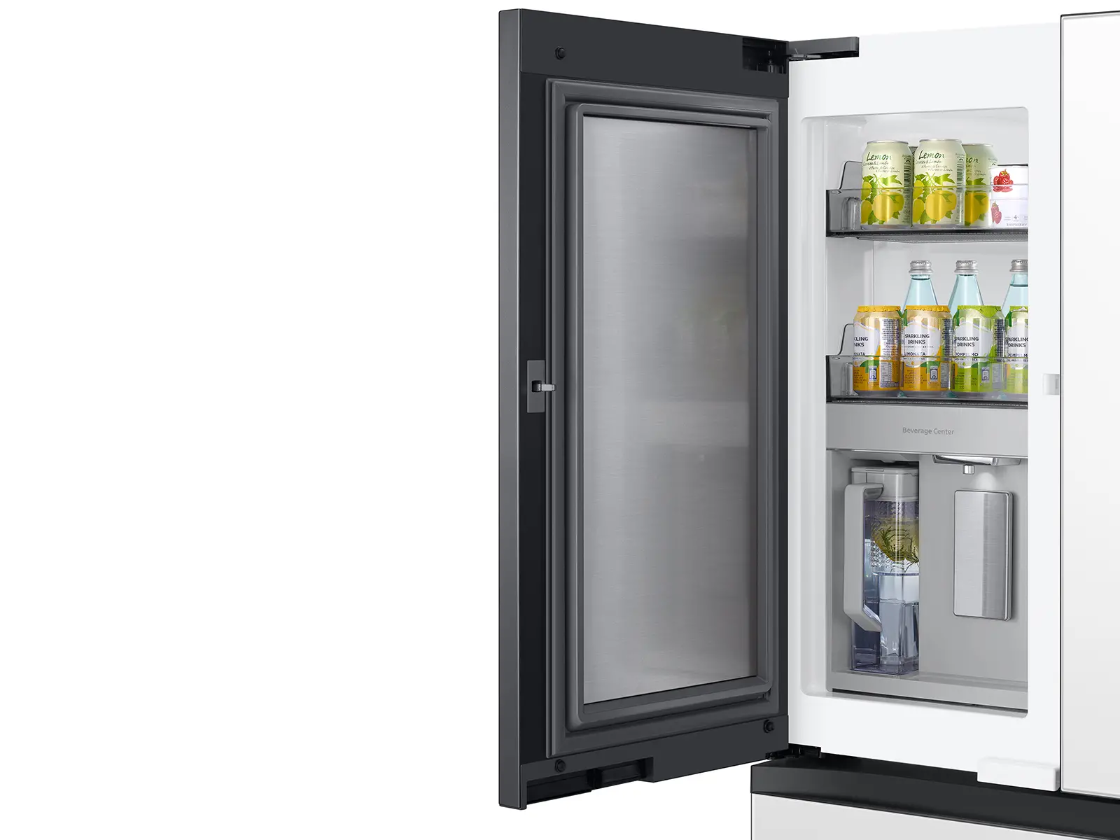 RF23BB860012 Samsung Bespoke AI 23 Cu Ft French Door Refrigerator – White Glass-10