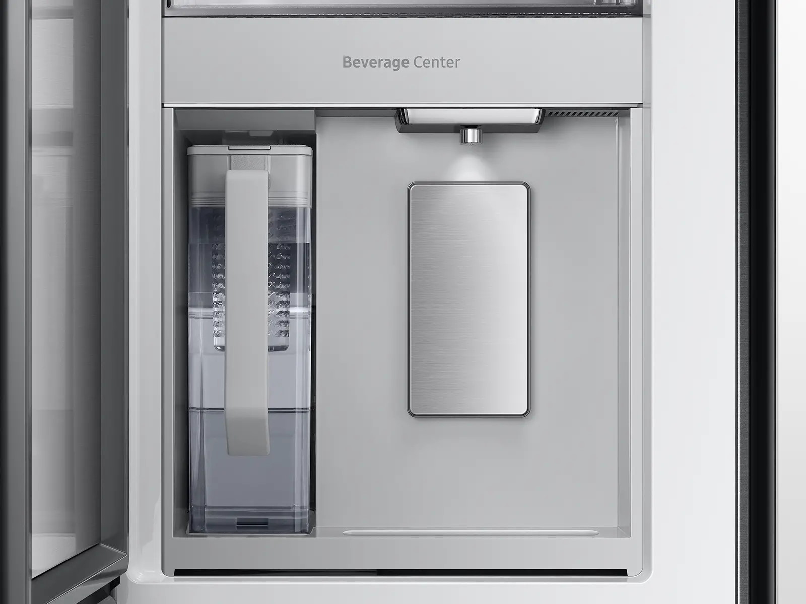 RF23BB860012 Samsung Bespoke AI 23 Cu Ft French Door Refrigerator – White Glass-8