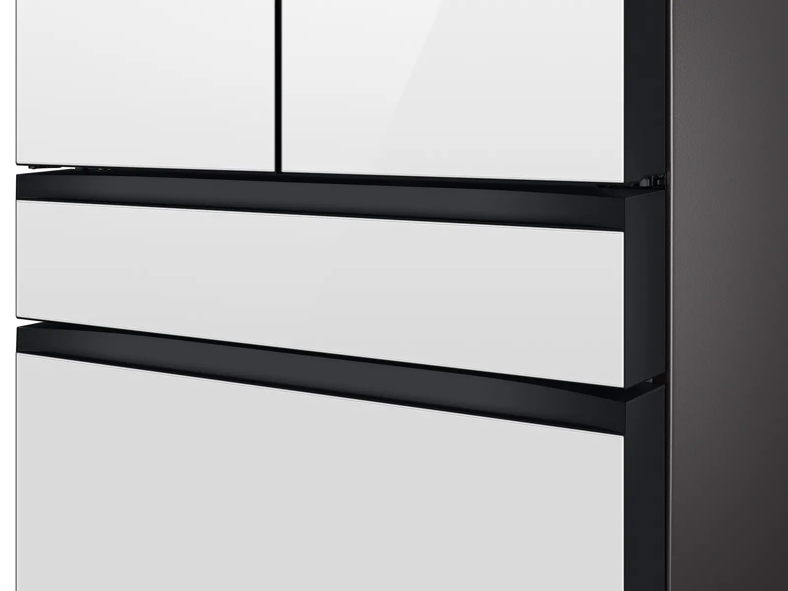 RF23BB860012 Samsung Bespoke AI 23 Cu Ft French Door Refrigerator – White Glass-9