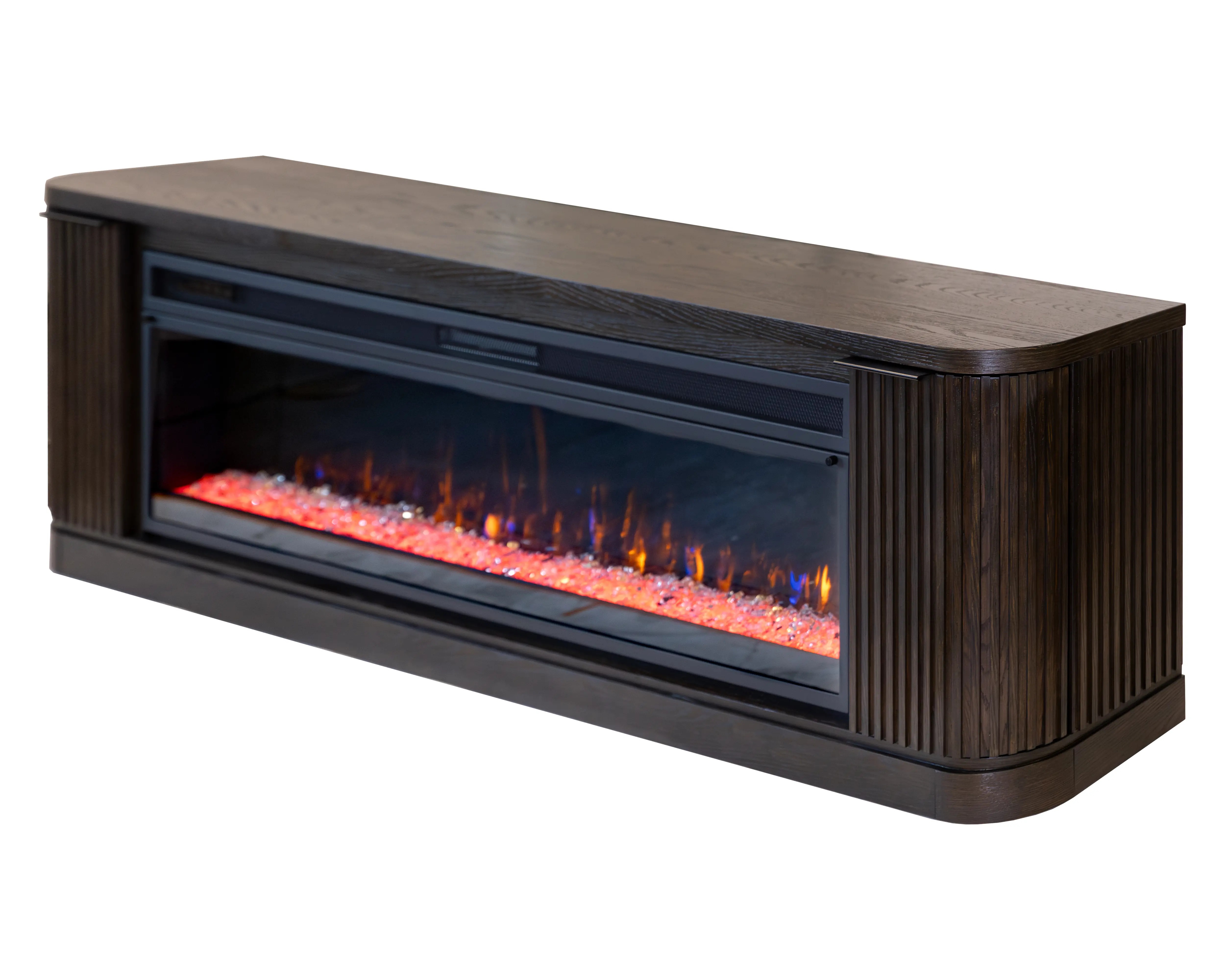 Tulane Brown 84  Fireplace Console-3