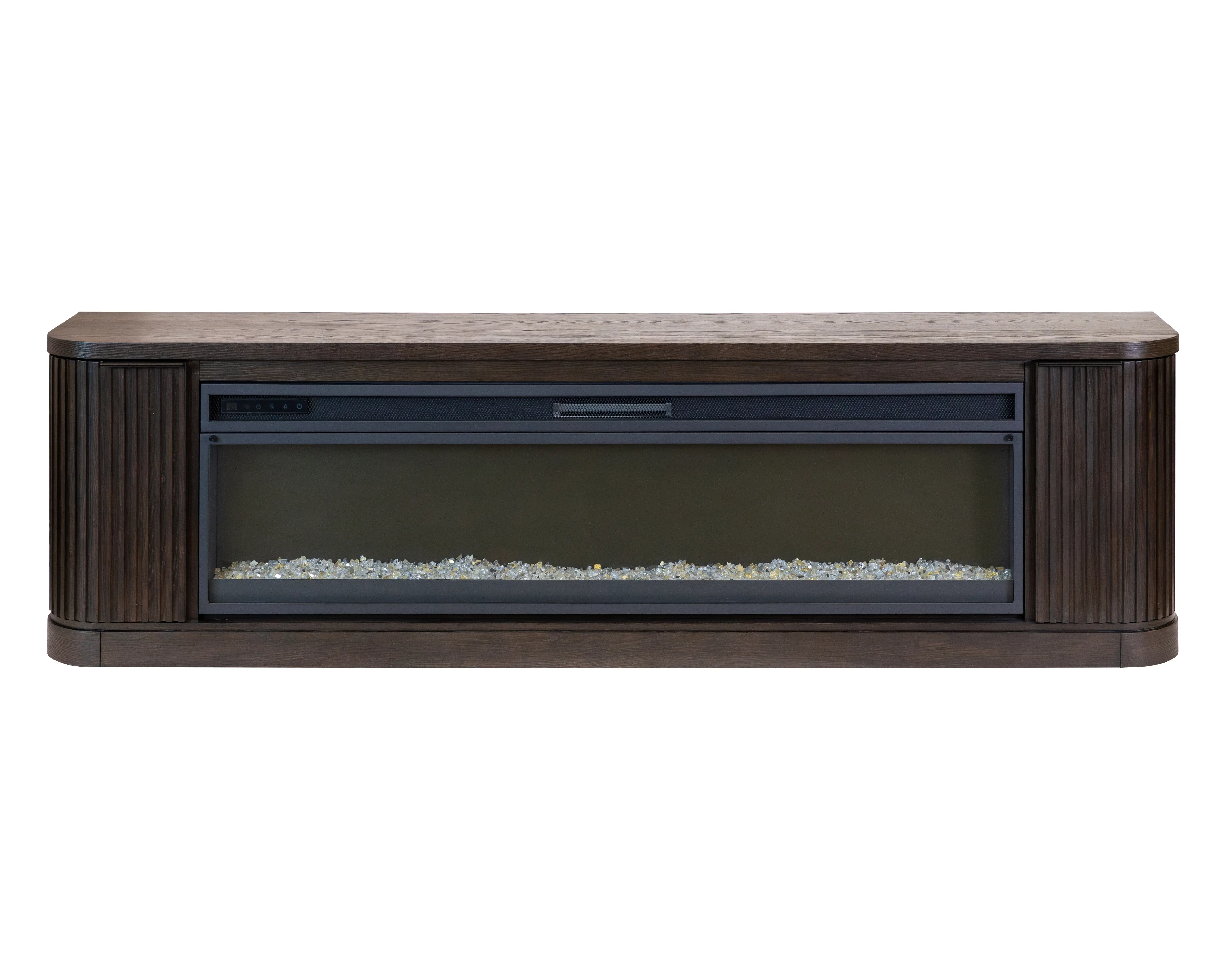 Tulane Brown 84  Fireplace Console-4