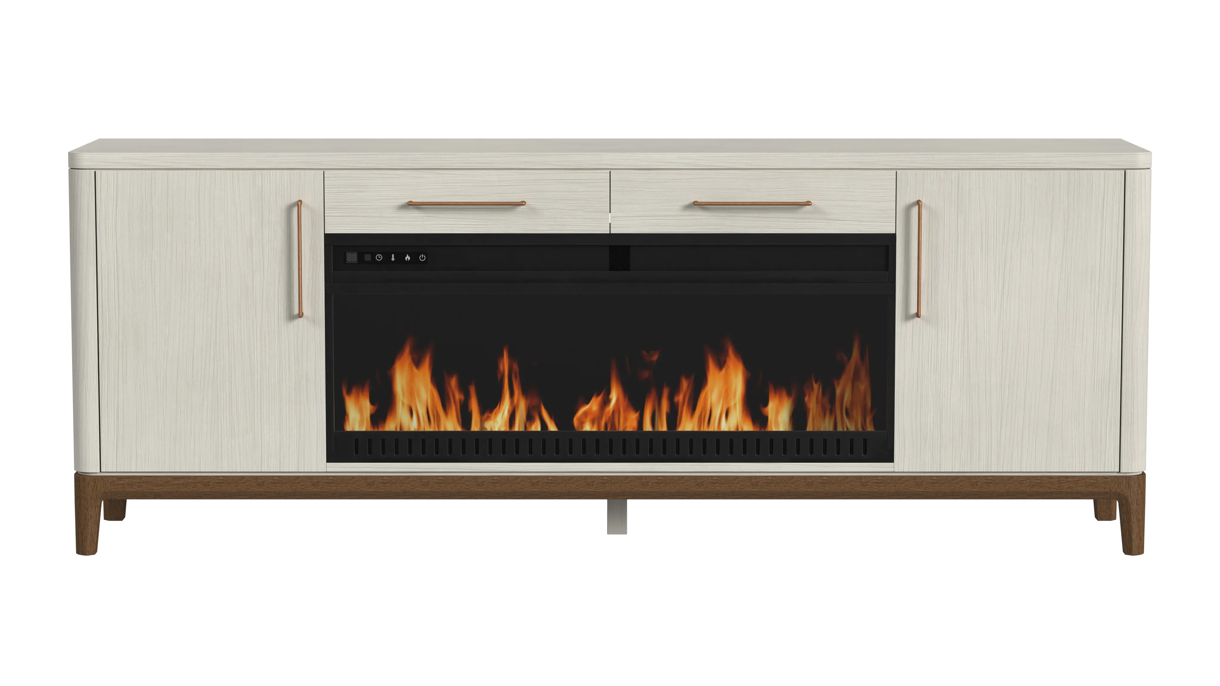 Pomona White 68  Fireplace Console-1