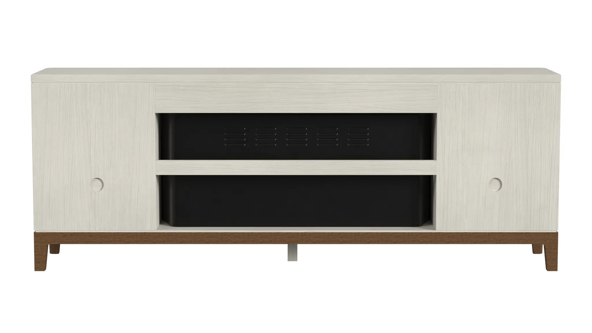 Pomona White 68  Fireplace Console-3