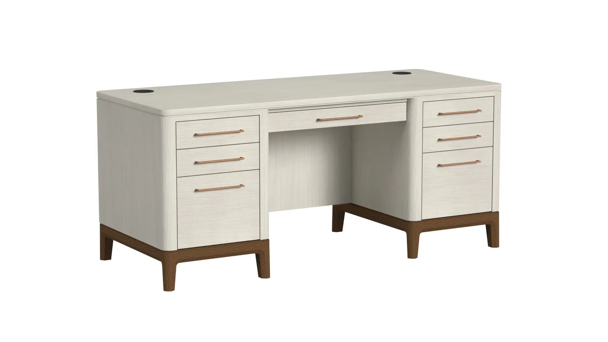 Pomona White Executive Desk-1