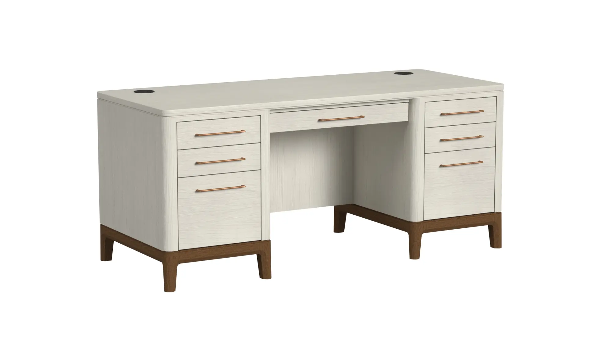 Pomona White Executive Desk | RC Willey
