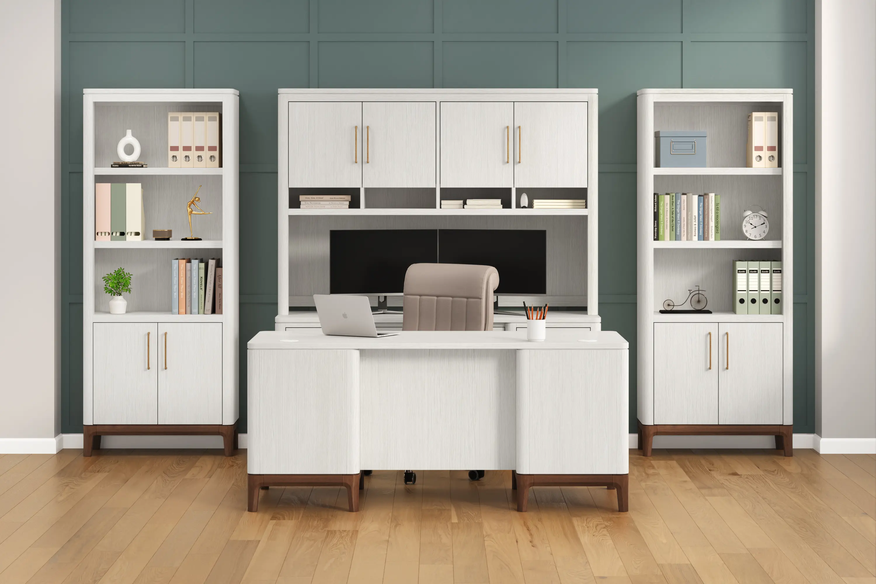Pomona White Executive Desk-2